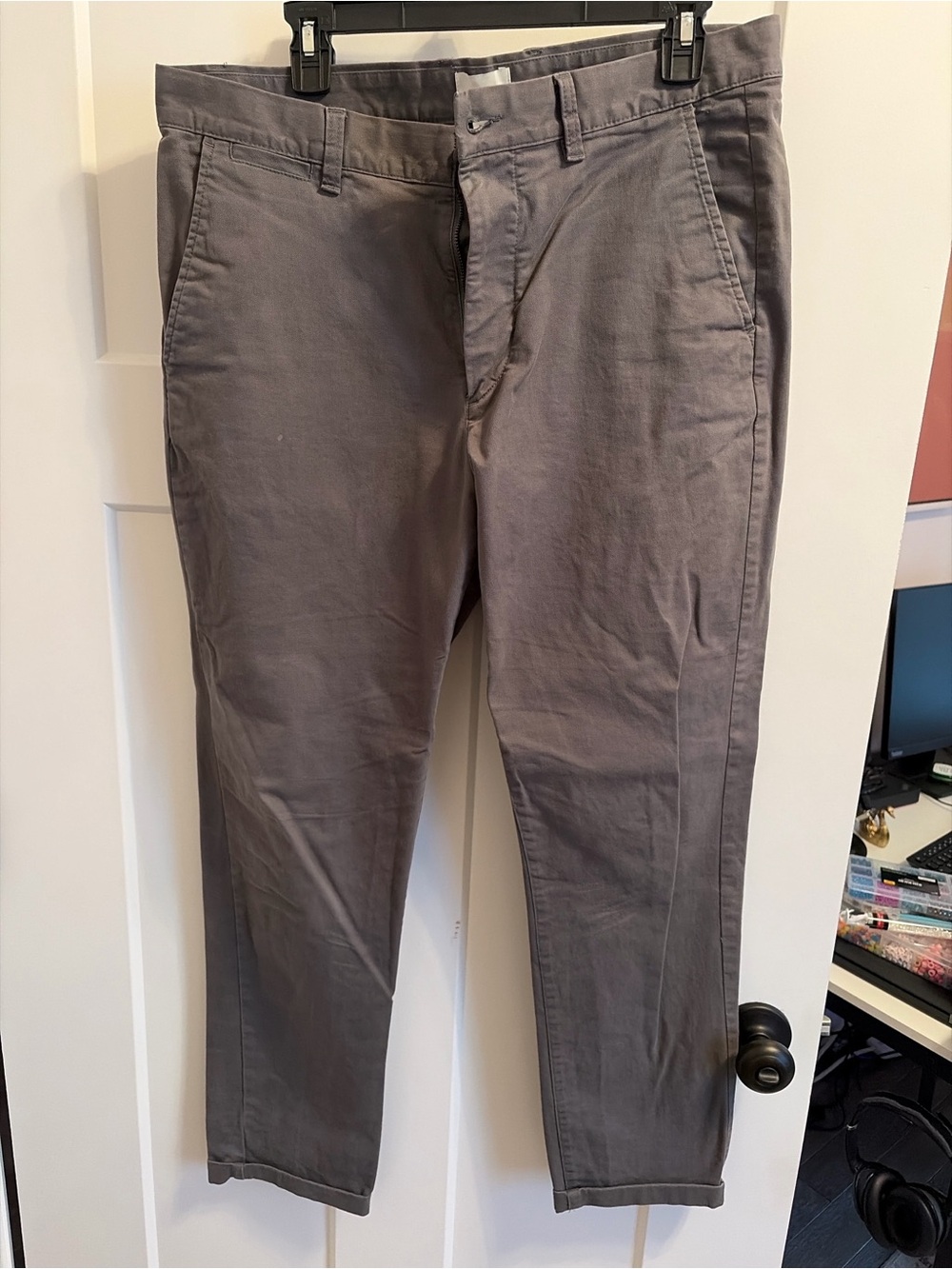 H&M Men's Gray Slim Chinos